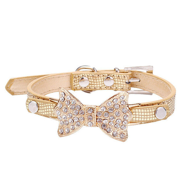 Rhinestones Bowknot Collar