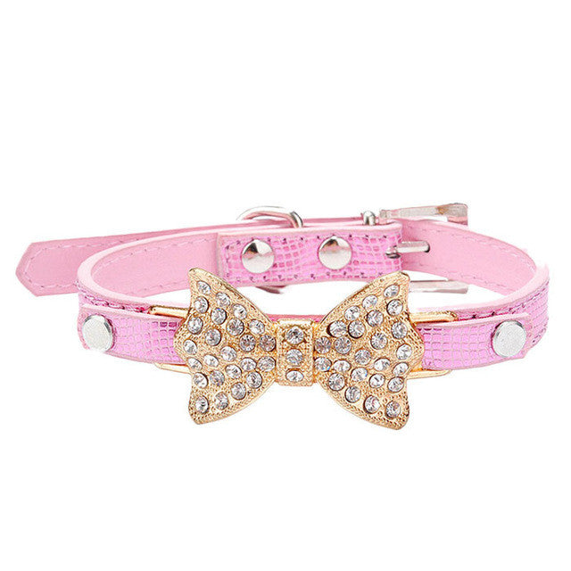 Rhinestones Bowknot Collar
