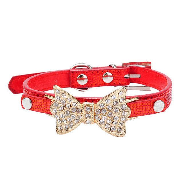 Rhinestones Bowknot Collar